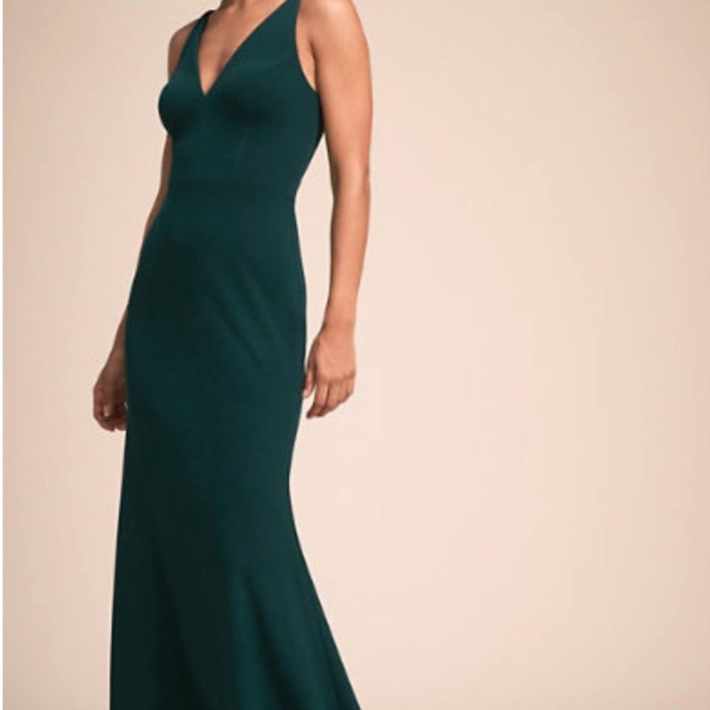 NWT BHLDN Jones V-Neck Crepe Dress Emerald Green Z479-1 sz 14